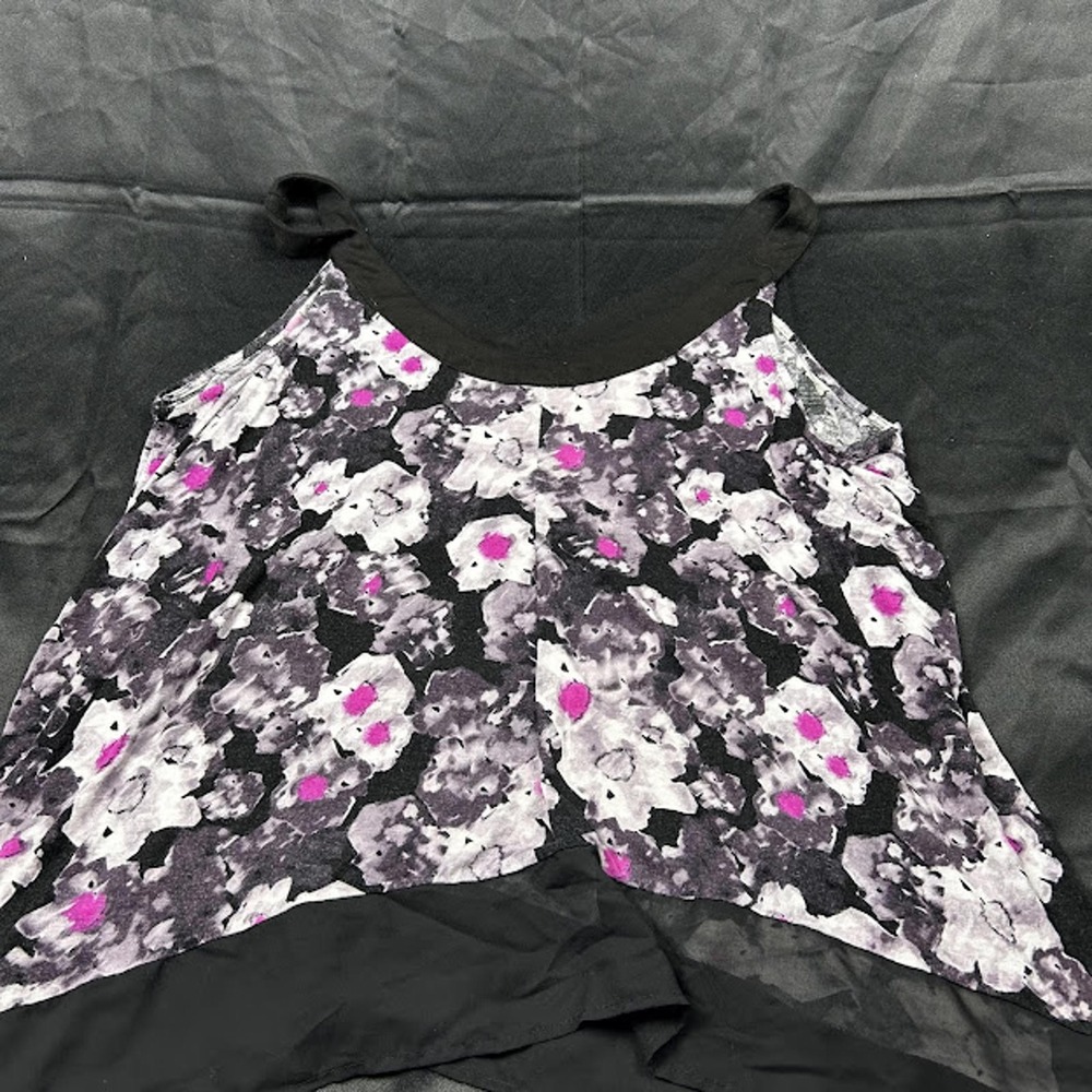 Secret Treasures Women's Black Floral Pajama Tank Top Size 3XL